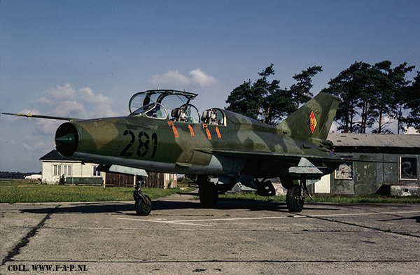 MiG-21-U  Tactical number  281  