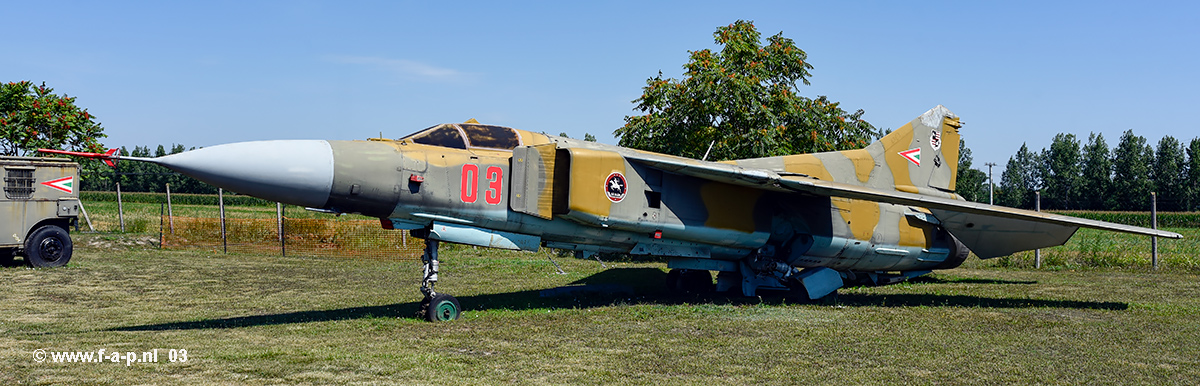 Mikoyan-Gurevich MiG-23MF   03   c/n-0390217154/12402   Ex Hungarian AF   Komo-Sky 51-es Bzis  Dunavarsny / Komo-Sky [ Off-Airport ]   13-07-2024