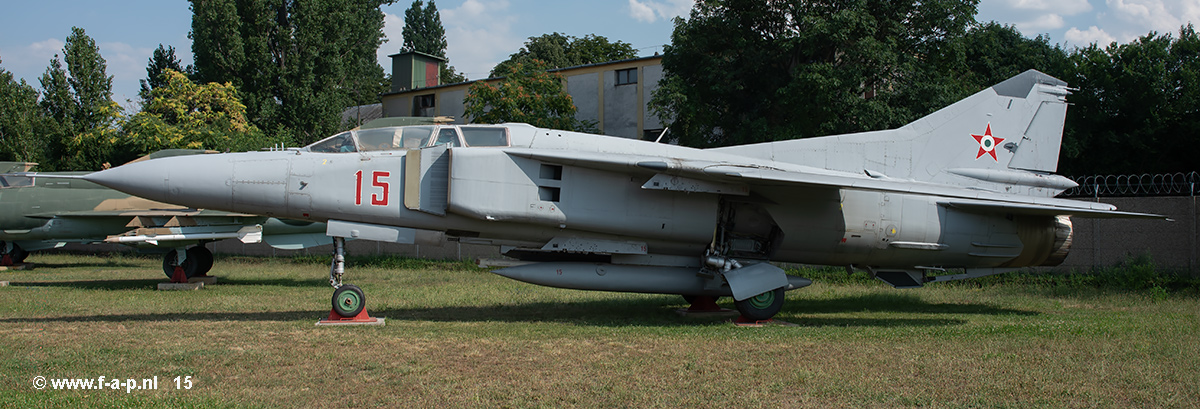 Mikoyan-Gurevich MiG-23UB   15  c/n-12500338    RepTr Museum of Szolnok  12-07-2024