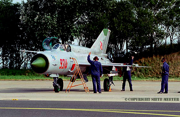 MiG 21 Bis   9314   9-PLM  Zegrze Pomorskie at Leeuwarden  13-08-1999