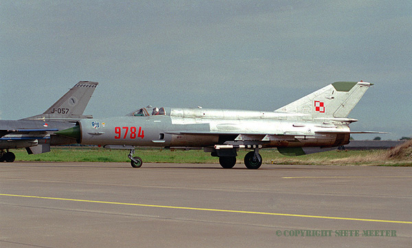 MiG 21 Bis   9784 - 9-PLM  Zegrze Pomorskie at Leeuwarden  13-08-1999