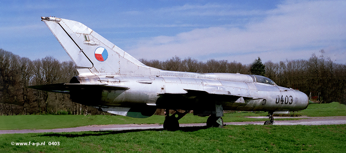 Mikoyan-Gurevich MiG 21 PF  0403     c/n-760403   Ex Czech AF   Zorgvlied.  Camping Bartje Friesland