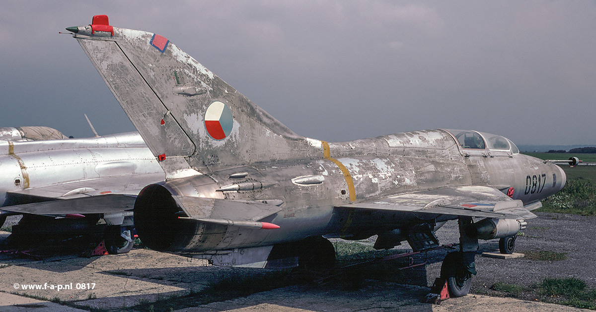 Mikoyan-Gurevich MiG-21U-400  0817    c/n-660817   1st Air School Regiment    Czechoslovakia - Air Force   Muzeum Leteck a Pozemn Techniky Vykov