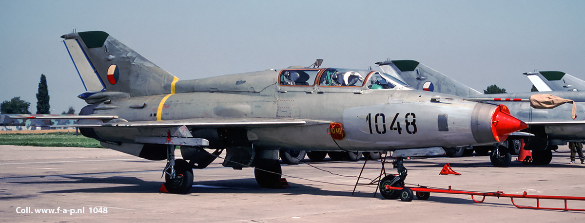 Mikoyan - Gurevich MiG-21 US   1048     11-slp. at  atec.  Czechoslovakia - Air Force