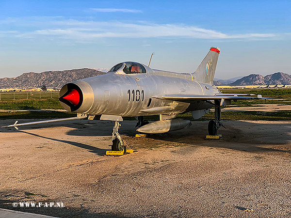 Aero S-106 (MiG-21F-13)   Tactical number  1101. at March Field Air Museum  02-2019