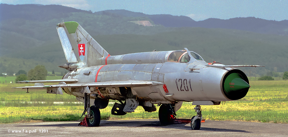 Mikoyan-Gurevich MiG-21MA     1201       c/n-961201   3rd Fighter Bomber Air Regimen   Czechoslovakia - Air Force Sliac    31-05-2003