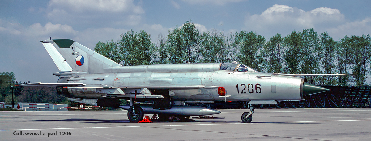 Mikoyan-Gurevich MiG-21MA     1206    c/n-961206   5. Slp Pilsen Czechoslovakia - Air Force