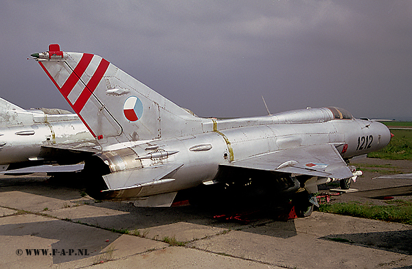 Mikoyan - Gurevich MiG-21 PF    1212   c/n-671212   Czechoslovakia - Air Force   Vyskov - LKVYCzech Republic  01-09-2002