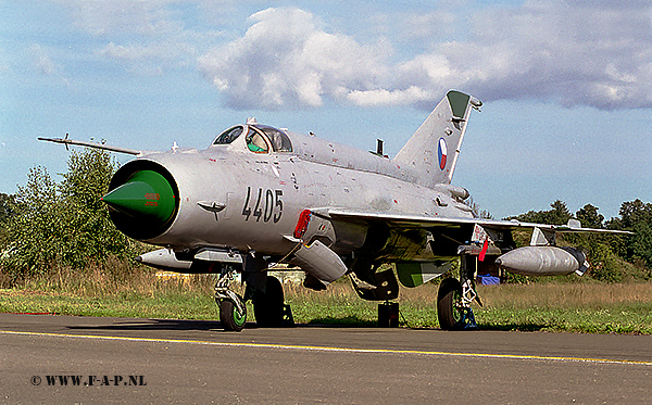 MiG 21 MFN  4405  Hradec-Kralove  01-09-2002