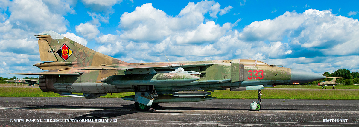 Digital Art of  MiG 23-ML   2013  EX DDR  333 of JG-9   Berlin Gatow   07-08-2007
