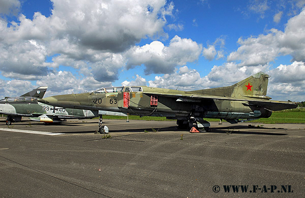 MiG-23-UB  EX DDR 105 of JBG-37 out of service at Laageon 18-08-1994 as 2063  Gatow 2007
