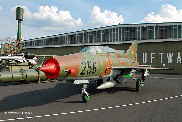 MiG-21UM  256 EX DDR JG-2  out of service as  2377 Trolenhagen 23-10-1994 Now on Gatow 2012