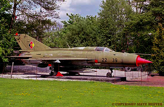 MiG 21 SPS  Ex  DDR 898 FAG-15   22 39  Rothenburg out of service   Uithuizen  Groningen  11-05-2003 now 2011 in fixed Display at the Overloon Museum as Russian 07