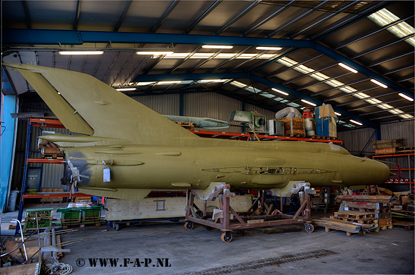 MiG 21 SPS    ex- 919 ( 5511) NVA Fag-15. 22-40 To the Peel Netherlands as-804 , later Leeuwarden Air base and now to the paint shop in Irnsum.30-01-2015