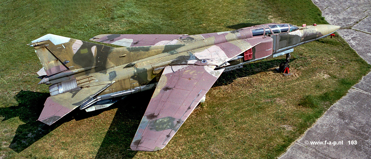 Mikoyan-Gurevich MiG-23UB   20-57    103    c/n-A1038506  ex NVA   Finow (Eberswalde-Finow) (EDAV) - Germany 25-05-2003