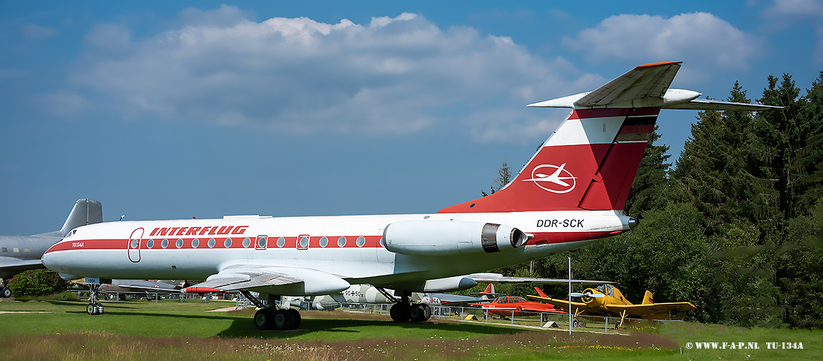 Tupolev Tu-134A    The DDR-SCK  c/n-1351304  of Interflug   Flugausstellung Hermeskeil Germany  23-07-2021