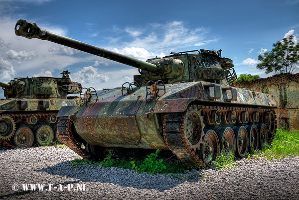 M-18 Hellcat   812   One of the users was Yugoslavia, which kept them in reserve until the early 1990s. A number of these vehicles were later used by the Military of Serbian Krajina and Army of Republika Srpska during the Yugoslav wars. One example was used on an armored train named the Krajina Ekspres (Krajina Express).  Karlovac City Museum 