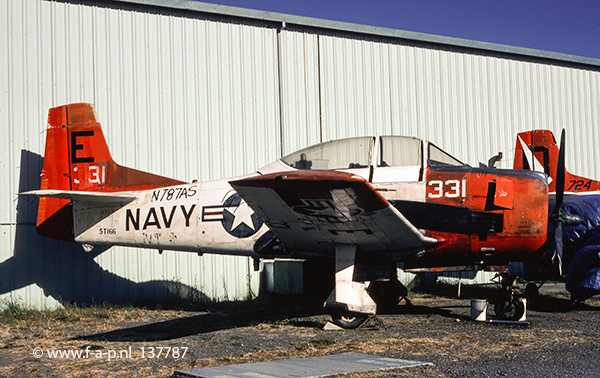 T-28B TROJAN      B. 137787  TW-5  Amarc-5T-166 seen her at Pacific Coast Air Museum Santa Rosa California, United States 08-1998