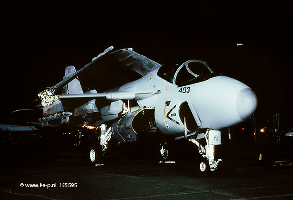 Grumman A-6E Intruder   155595  NE-403 c/n-I-321  ex U.S.Navy VA-155   Pacific Coast Air Museum Santa Rosa California, United States 08-1998