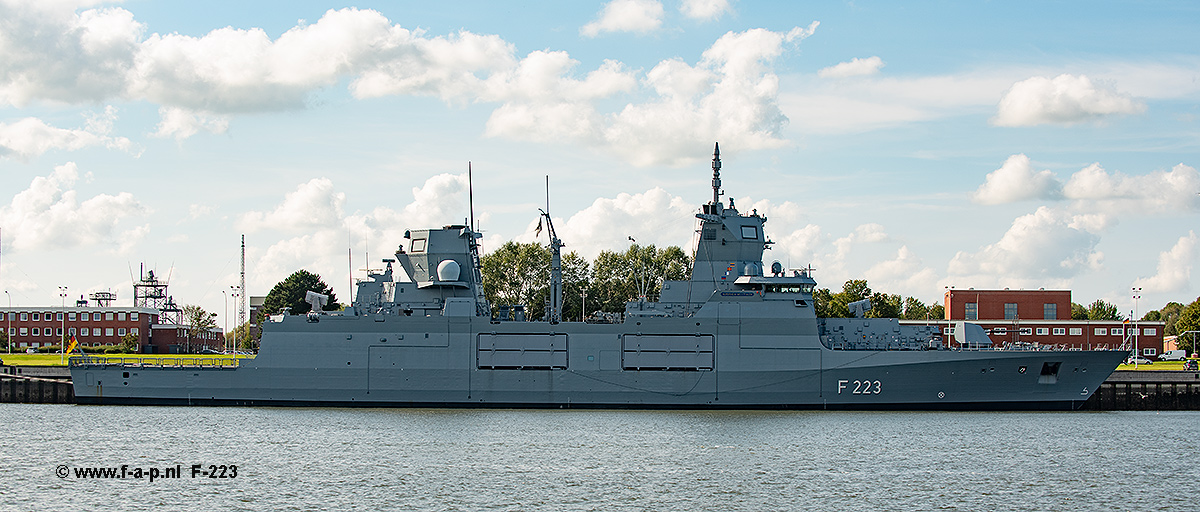 Frigate; Baden-Wrttemberg  Type 125   the  F-223   Nordrhein westfalen      Thyssen-Krupp Marine Systems   Willemshaven 30-08-2024