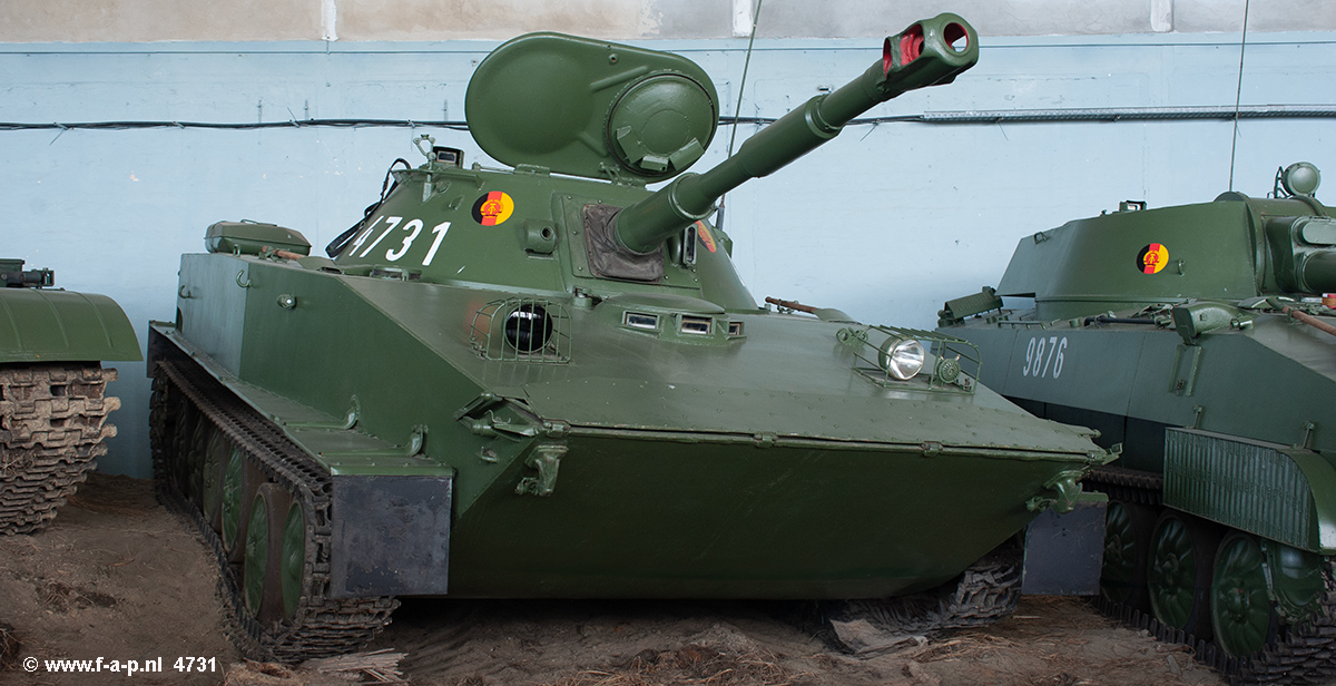 PT-76B     4731  Soviet amphibious light tank   Technik-Museum  Ptnitz ex GSSD Ribnitz-Damgarten  21-06-2014