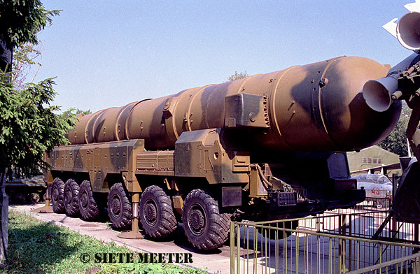 A left side vieuw of the SS-20   at the Moscow Museum.  Aug-1995