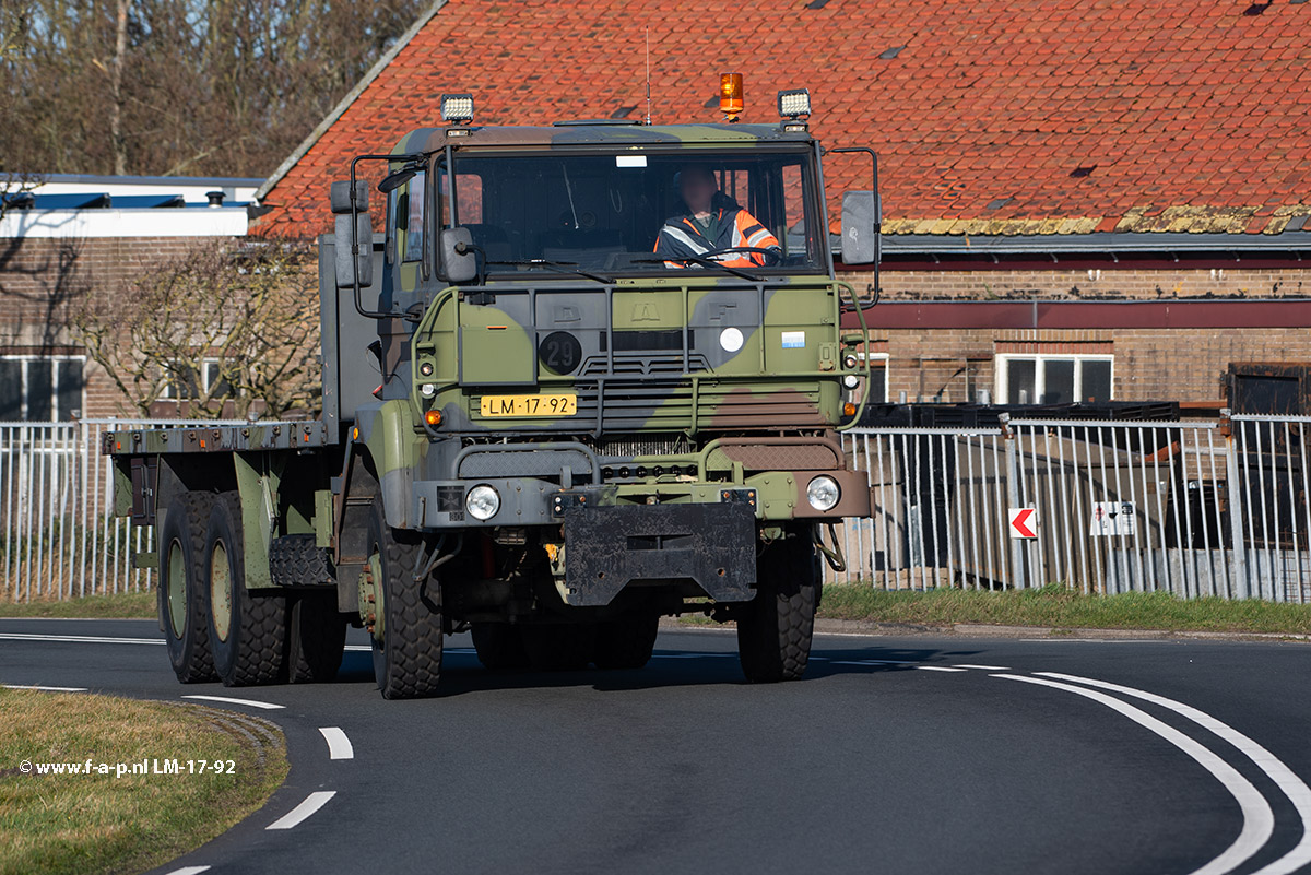 Deze fraaie DAF  YA-4442 6x6  LM-17-92 kon ik op de plaat zetten bij vliegbasis, "De Kooi" bij Den Helder.27-02-2025