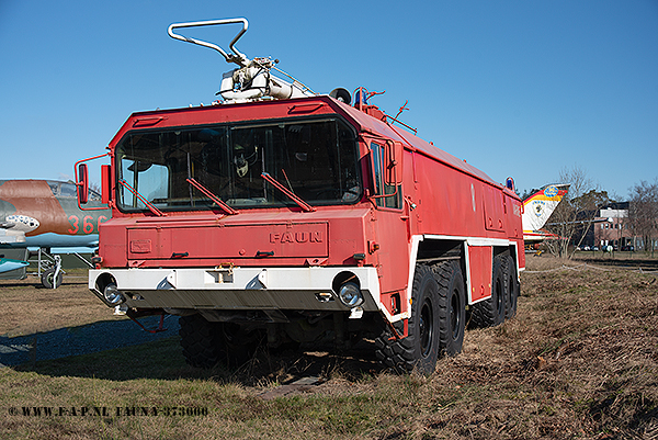 Faun FLKFZ 8000  the Y-373666 in het museum Aeronauticum  in Nordholz Cuxhaven, Germany  28-02-2023