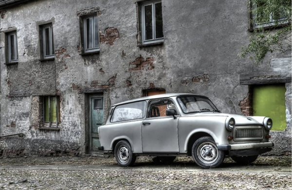 Street Trabant 601 Combi somewhere in the DDR Internet