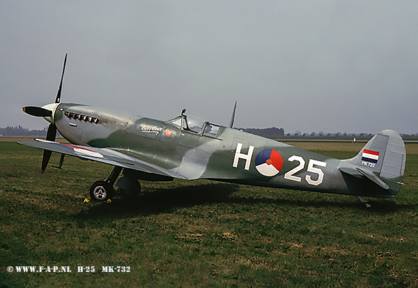 Supermarine 361 Spitfire L.F.MkIXc  H-25  RAf-MK.732  c/n-CBAF.IX.1732 (G-HVDM) JVS and 322 Sqn August 1993