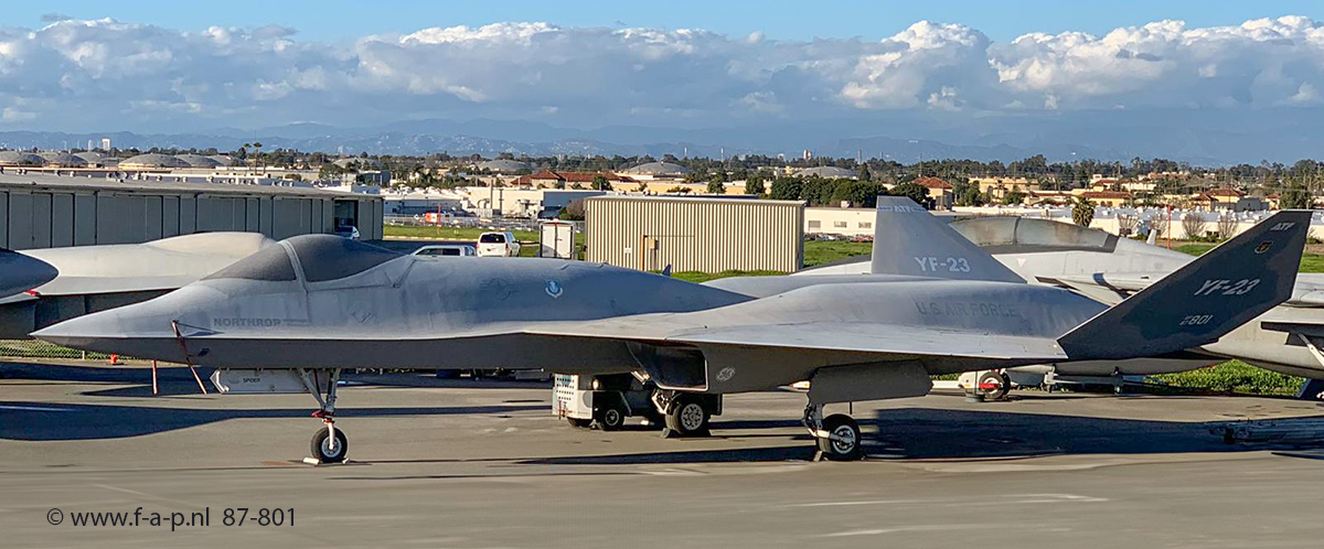 Northrop/McDonnell Douglas YF-23   87-801   c/nAF87-801-1002/PAV-2  Torrance - Zamperini Field California, United States  Collection Western Museum of Flight. 02-2019