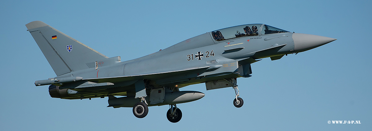 Eurofighter EF-2000 Typhoon Tactical Number 31+24 TLG73 "Steinhoff" At Leeuwarden 01-06-2021