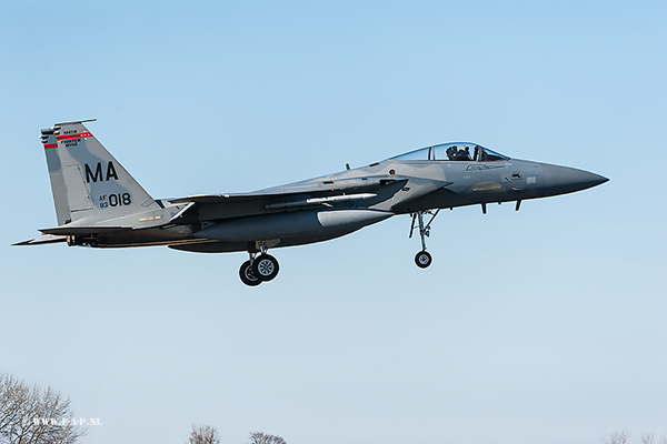 McDonnell Douglas F-15C  83-018  MA, 131 Fighter Squadron, 104 Fighter Wing, Massachusetts Air National Guard, Leeuwarden. 2018