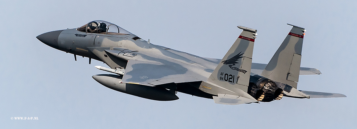 McDonnell Douglas F-15C  84-021   123rd FS  Redhawks / 142nd FW - Oregon ANG - Portland ANGB at Leeuwarden 2018