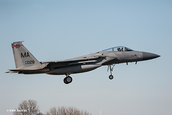 McDonnell Douglas F-15C  84-028  MA, 131 Fighter Squadron, 104 Fighter Wing, Massachusetts Air National Guard, Leeuwarden. 2018