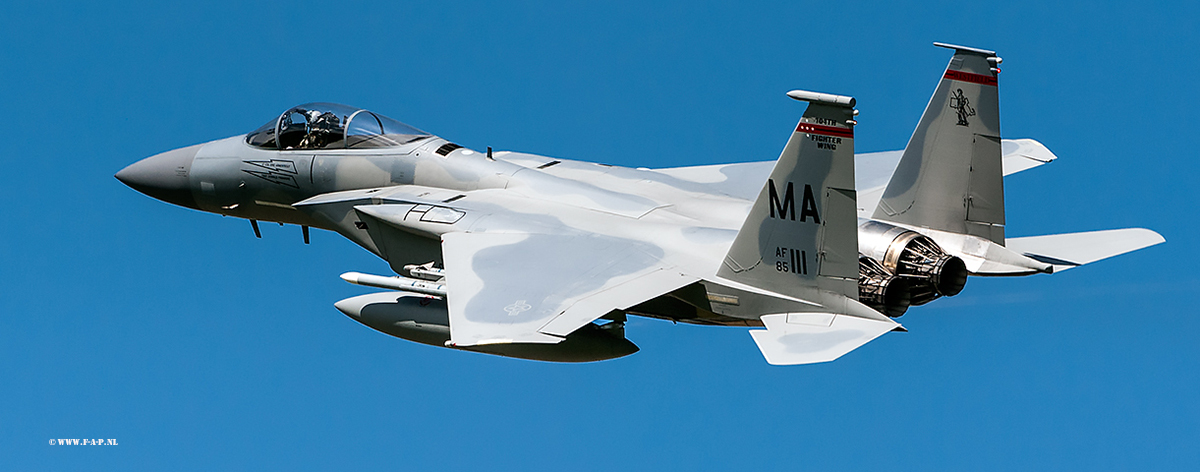 McDonnell Douglas F-15C  85-111  MA, 131 Fighter Squadron, 104 Fighter Wing, Massachusetts Air National Guard, Leeuwarden. 2018