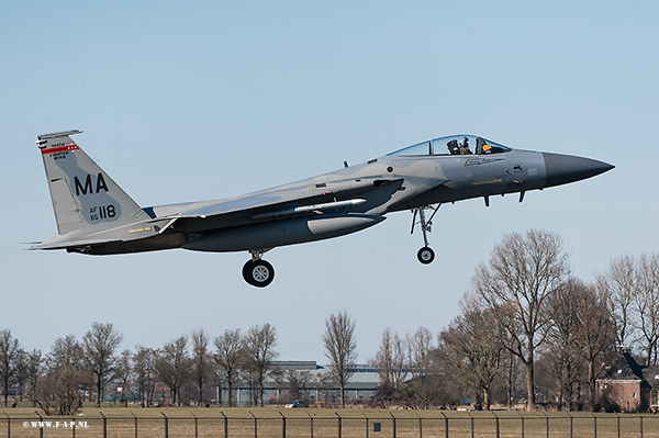 McDonnell Douglas F-15C  85-118  MA, 974/C360  131 Fighter Squadron, 104 Fighter Wing, Massachusetts Air National Guard, Leeuwarden. 2018