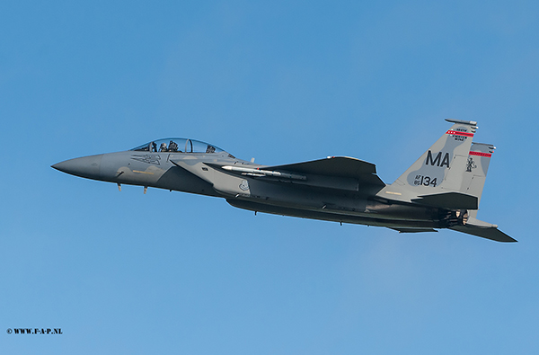 McDonnell Douglas F-15D  85-134 MA, 131 Fighter Squadron, 104 Fighter Wing, Massachusetts Air National Guard, Leeuwarden. 2018