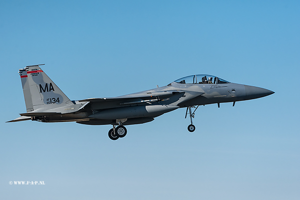 McDonnell Douglas F-15D  85-134 MA, 131 Fighter Squadron, 104 Fighter Wing, Massachusetts Air National Guard,