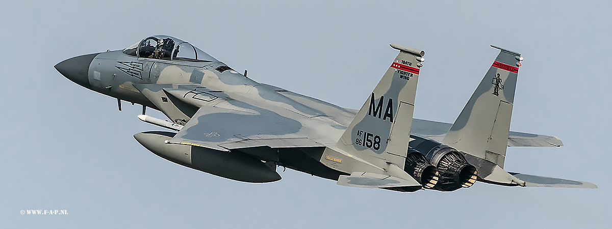 McDonnell Douglas F-15C-41-MC  Eagle  86-158 MA  c/n 1005, l/n C386  131st Fighter Squadron, 104th Fighter Wing,  