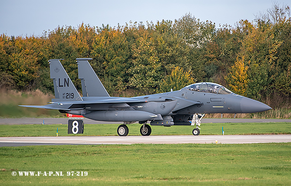 McDonnell Douglas F-15E Eagle  97-219 c/n-1357/E218   492 FS / 48 FW  Leeuwarden  19-10-2022