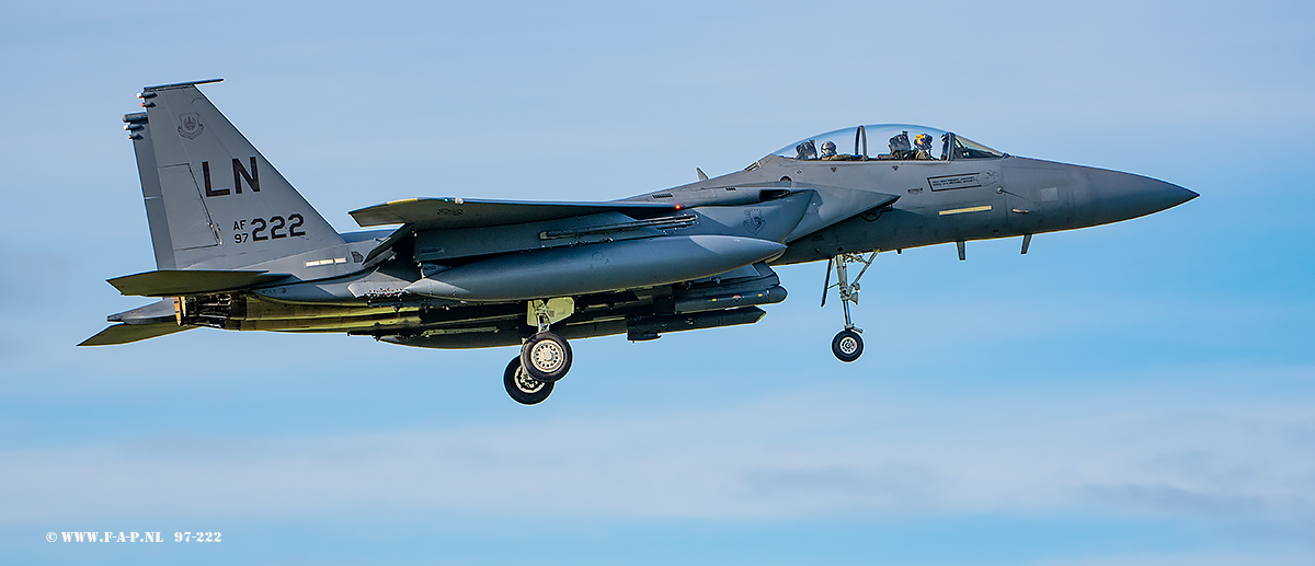 McDonnell Douglas F-15E Eagle  97-222 c/n-1360/E221  492 FS / 48 FW  Leeuwarden  19-10-2022