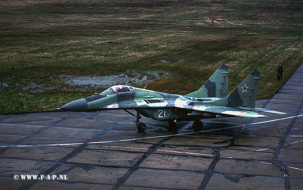 Mikoyan-Gurevich MiG-29 Fulcrum C   21   773-IAP   Flugplatz-Ribnitz-Damgarten 11 april 1994