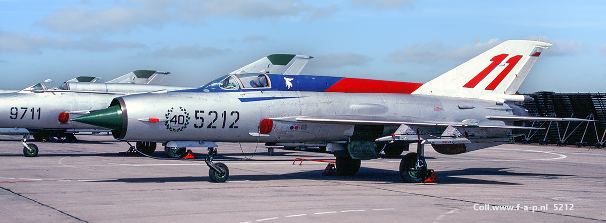 Mikoyan-Gurevich MiG-21MF   5212  c/n-96005212   11 SLP  Czech Air Force