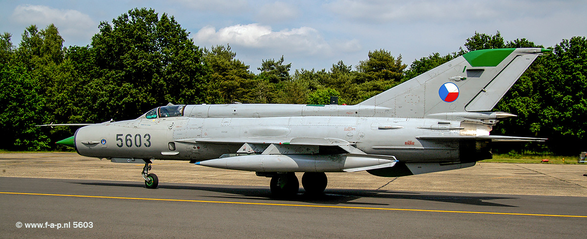 Mikoyan-Gurevich MiG-21MFN    5603         c/n-96005603  Czech Air Force  Kleine Brogel  8 June 2005