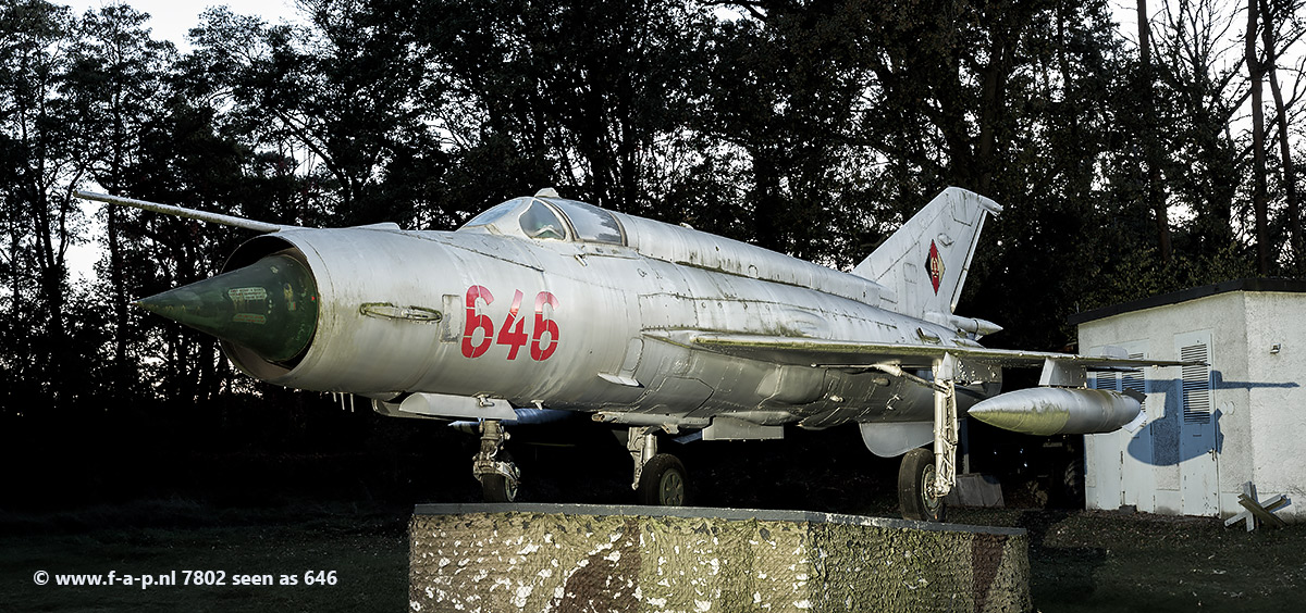 Mikoyan-Gurevich MiG-21MF        7802    As  646 of the NVA    c/n-967802      6th Fighter Bomber Air Regiment     R�cknitz / Red Star Company [ Off-Airport ] 18-102025
