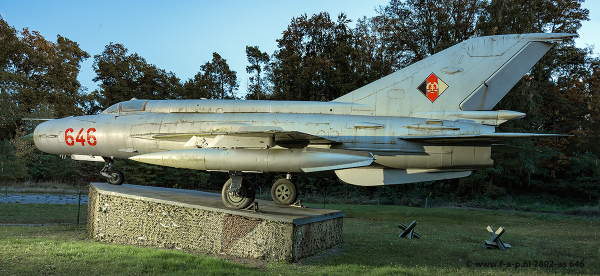 Mikoyan-Gurevich MiG-21MF        7802    As  646 of the NVA    c/n-967802      6th Fighter Bomber Air Regiment     R�cknitz / Red Star Company [ Off-Airport ] 18-102025