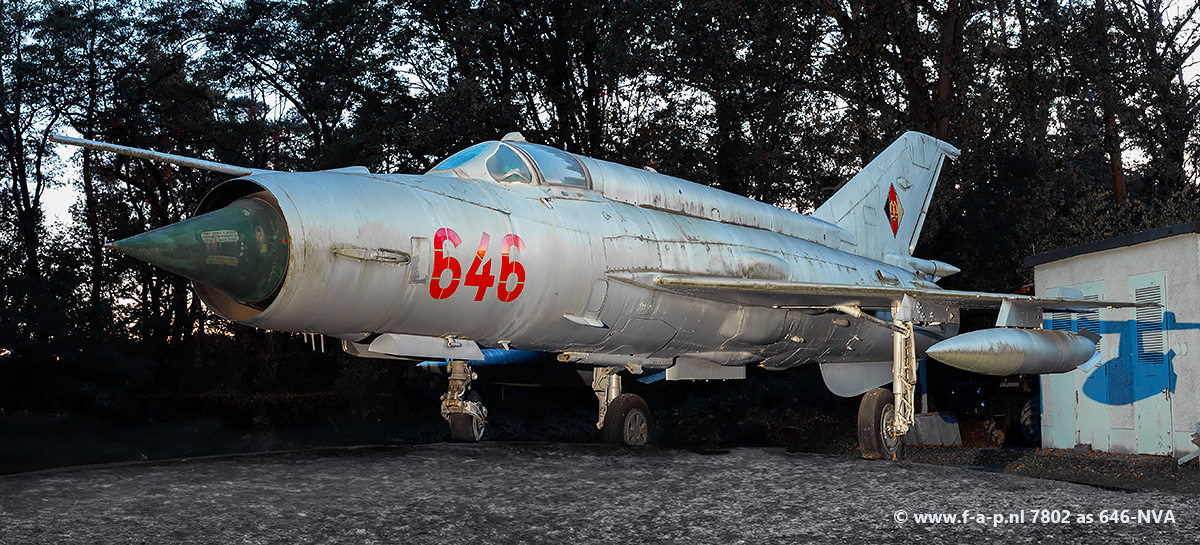 Mikoyan-Gurevich MiG-21MF        7802    As  646 of the NVA    c/n-967802      6th Fighter Bomber Air Regiment     R�cknitz / Red Star Company [ Off-Airport ] 18-102025