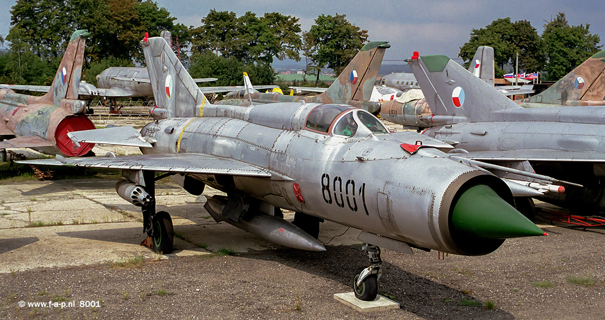 Mikoyan-Gurevich MiG-21PFM    8001          c/n-94N8001   Czechoslovakia - Air Force  Vyskov (LKVY)  01-09-2002