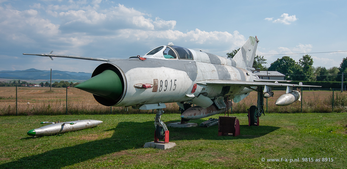 Mikoyan-Gurevich  MiG 21 MF     9815 as  8915  c/n-969815     Czechoslovakia - Air Force   Martin-Tomčany 18-08-2022